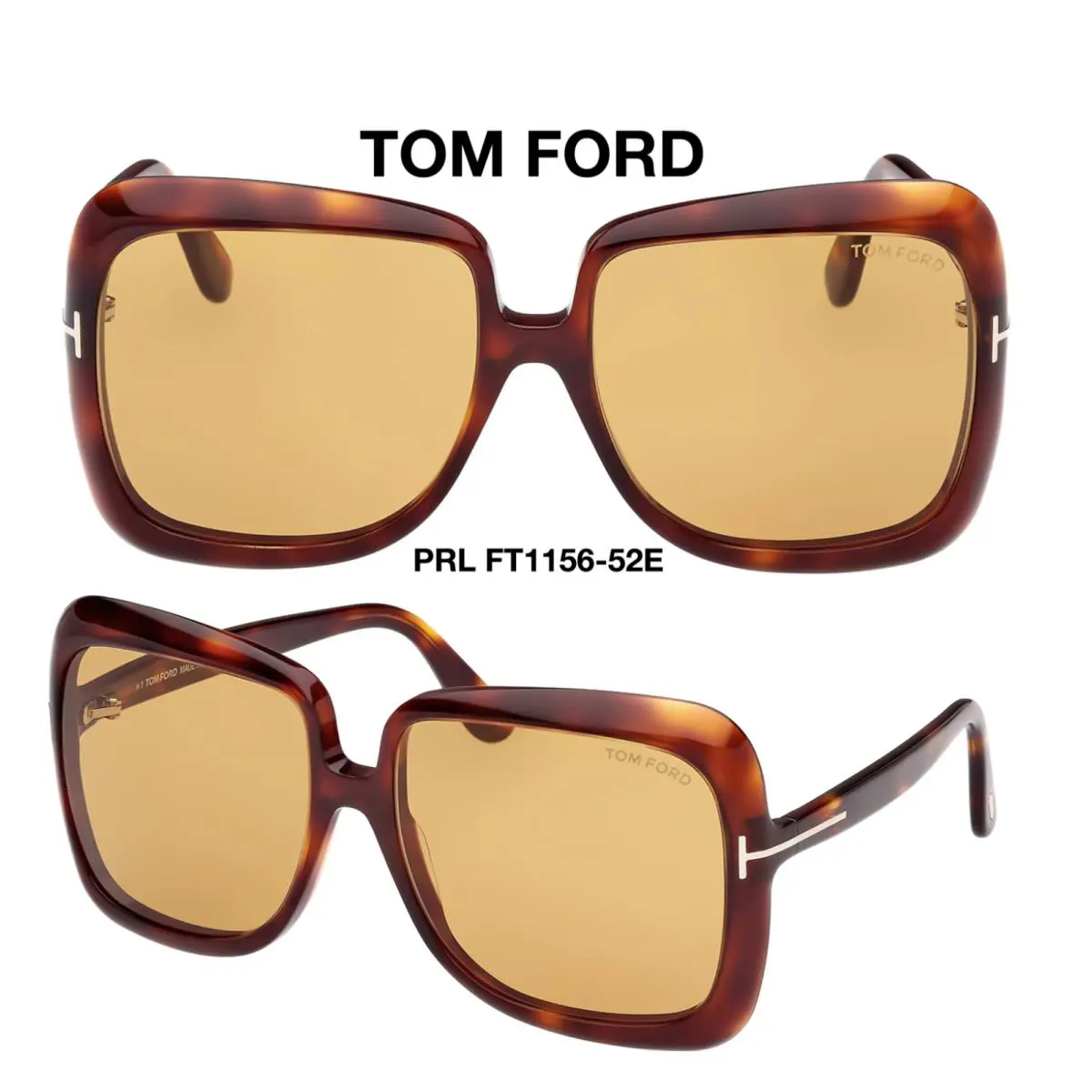 Tom Ford TF 1156 52E Lorelai Sunglasses FT 1156 52E - Frame: Havana, Lens: Brown