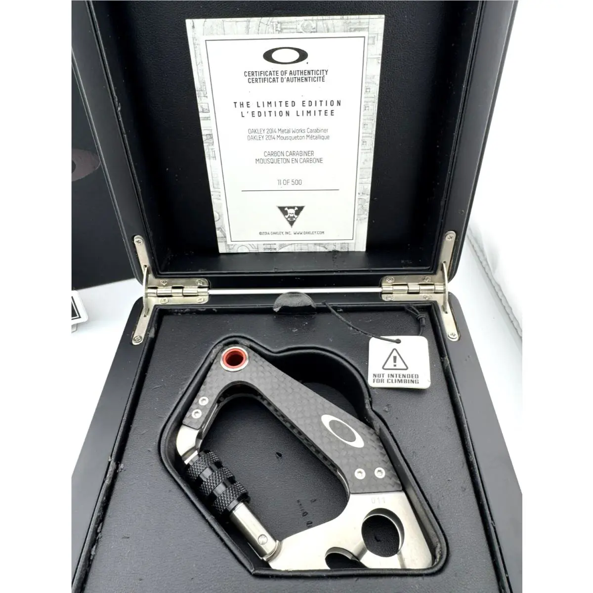Oakley Carabiner Carbon Fiber Metalworks 2014 Limited Rare Collector Low 11/500