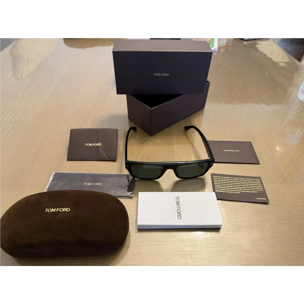 Tom Ford Phillip Sunglasses Black Polarized Lenses with Case