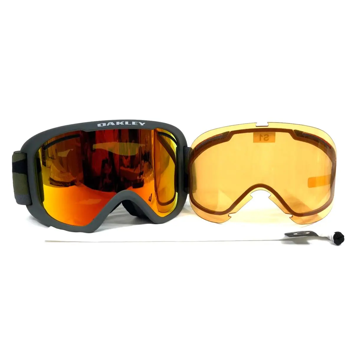 Oakley Snow Goggles O-frame 2.0 Pro XL OO7112-7100 Brush Camo w Fire Persimmon - Frame: Multicolor, Lens: Multicolor