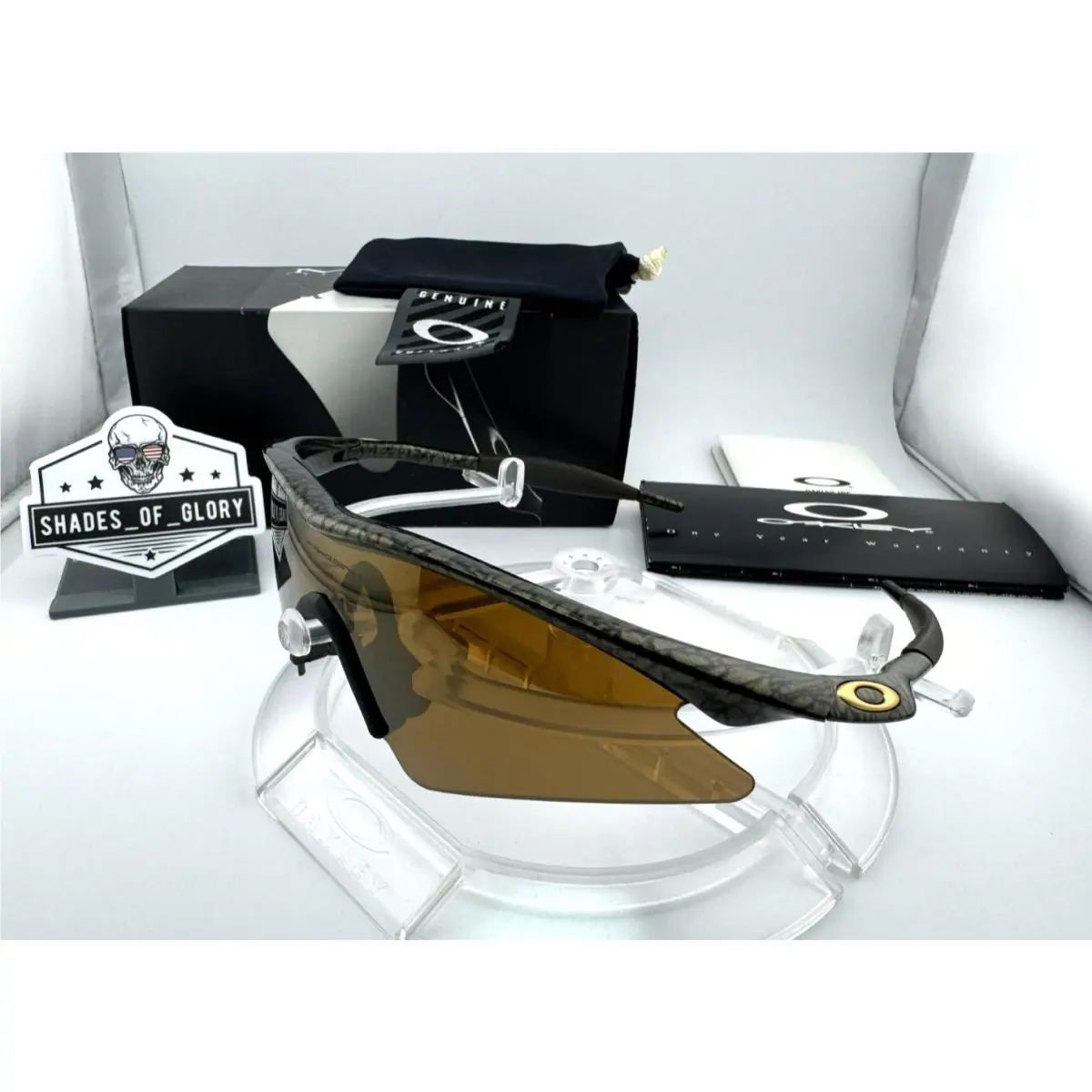 M Frame Gold X W/ Gold Iridium Sweep Sunglasses 09-109 Vtg Rare by Oakley