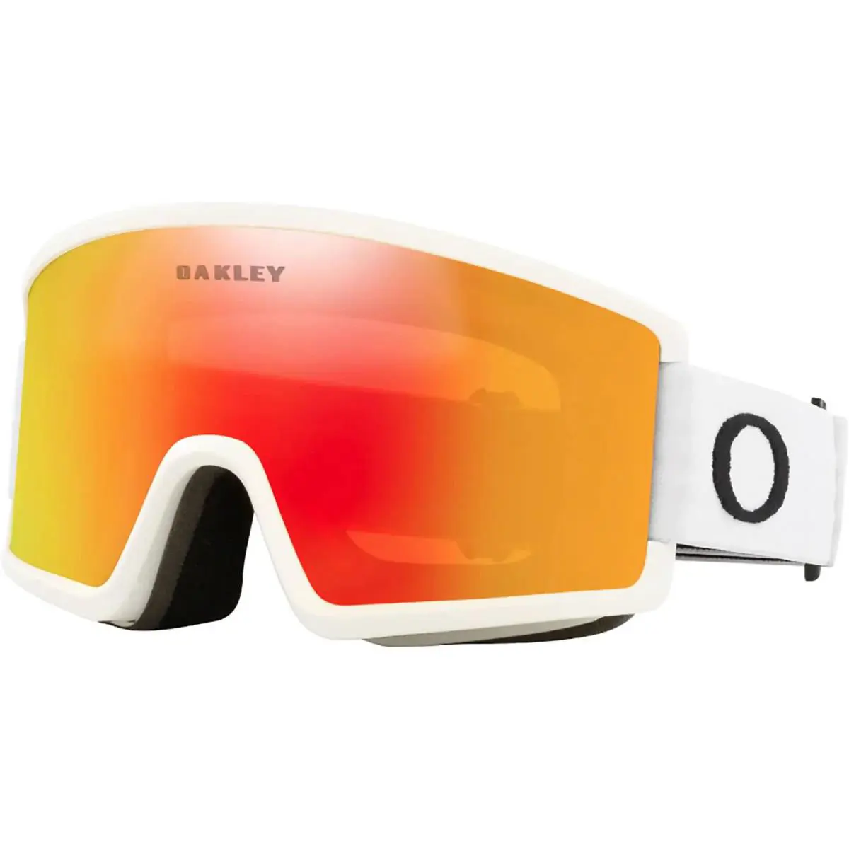 Adult Target Line L Snow Matte White/fire Iridium One Size Goggles by Oakley
