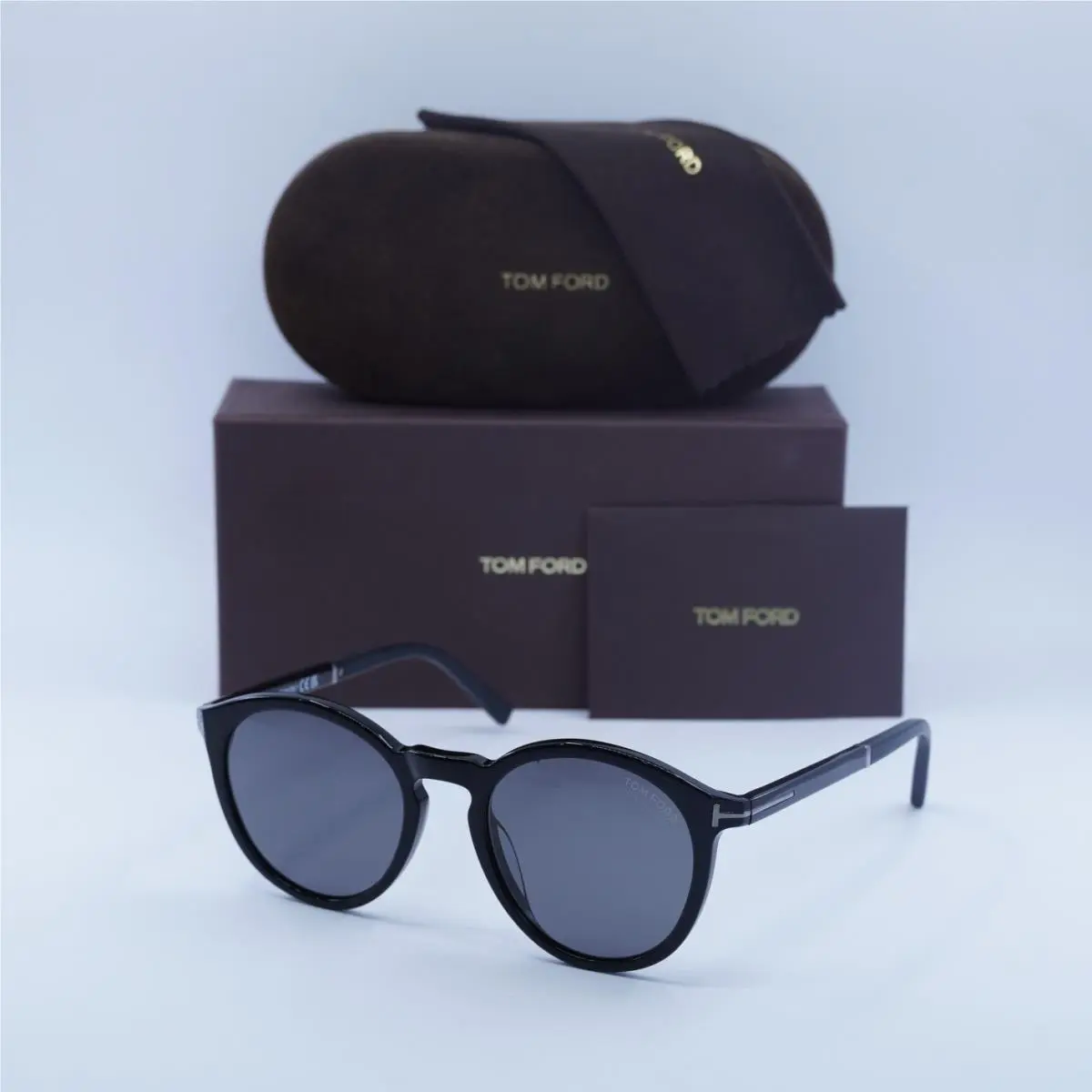 Tom Ford FT1021-N 01D Shiny Black/smoke Polarized 51-20-145 Sunglasses