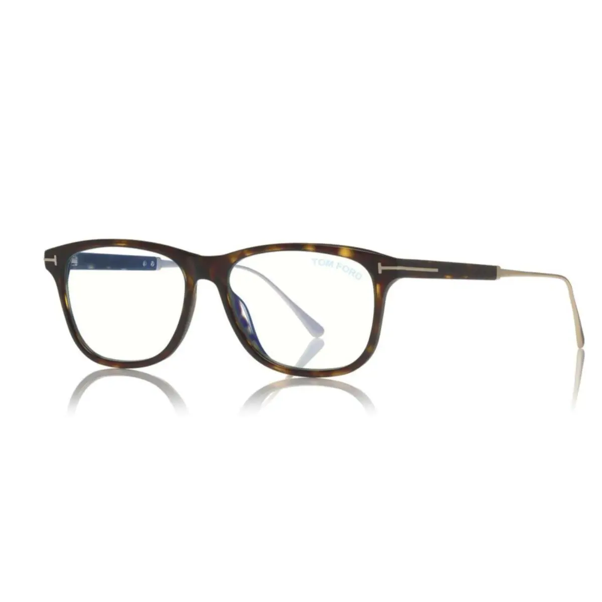Tom Ford FT5589-B 052 Eyeglasses Havana Frame Blue Block Lenses 55mm