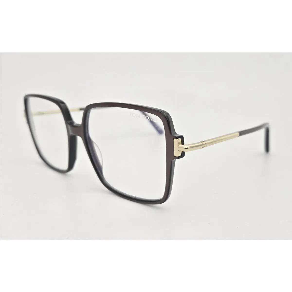 Tom Ford Eyeglasses TF 5915-B Color 045 Brown Gold Square Size 53 Women`s