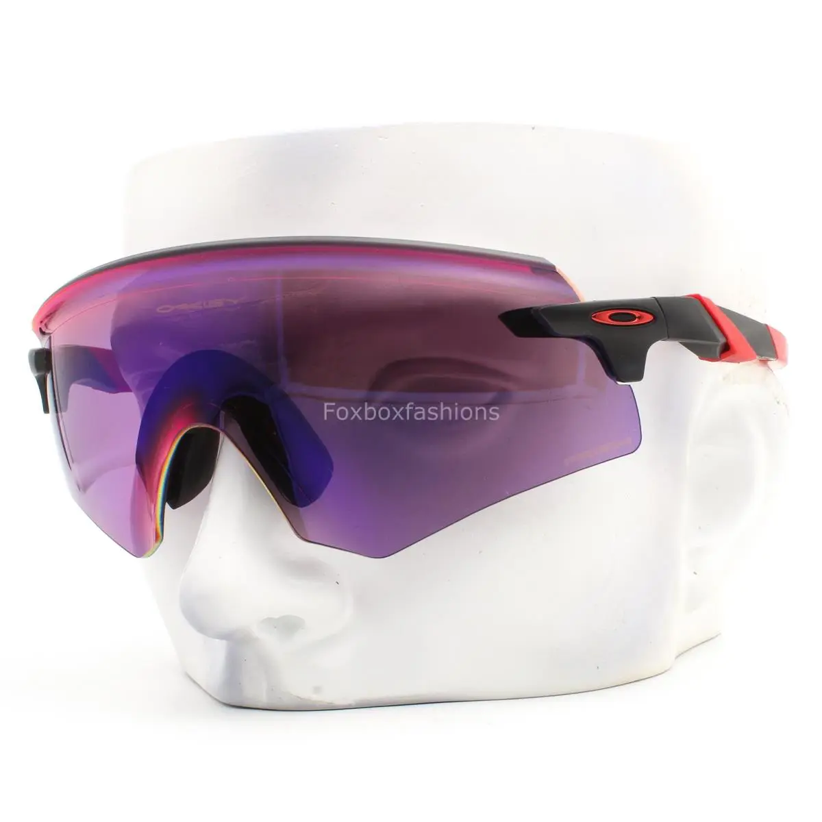 Encoder OO9471-0136 Shield Sunglasses Matte Black Red Prizm Road W/case by Oakley