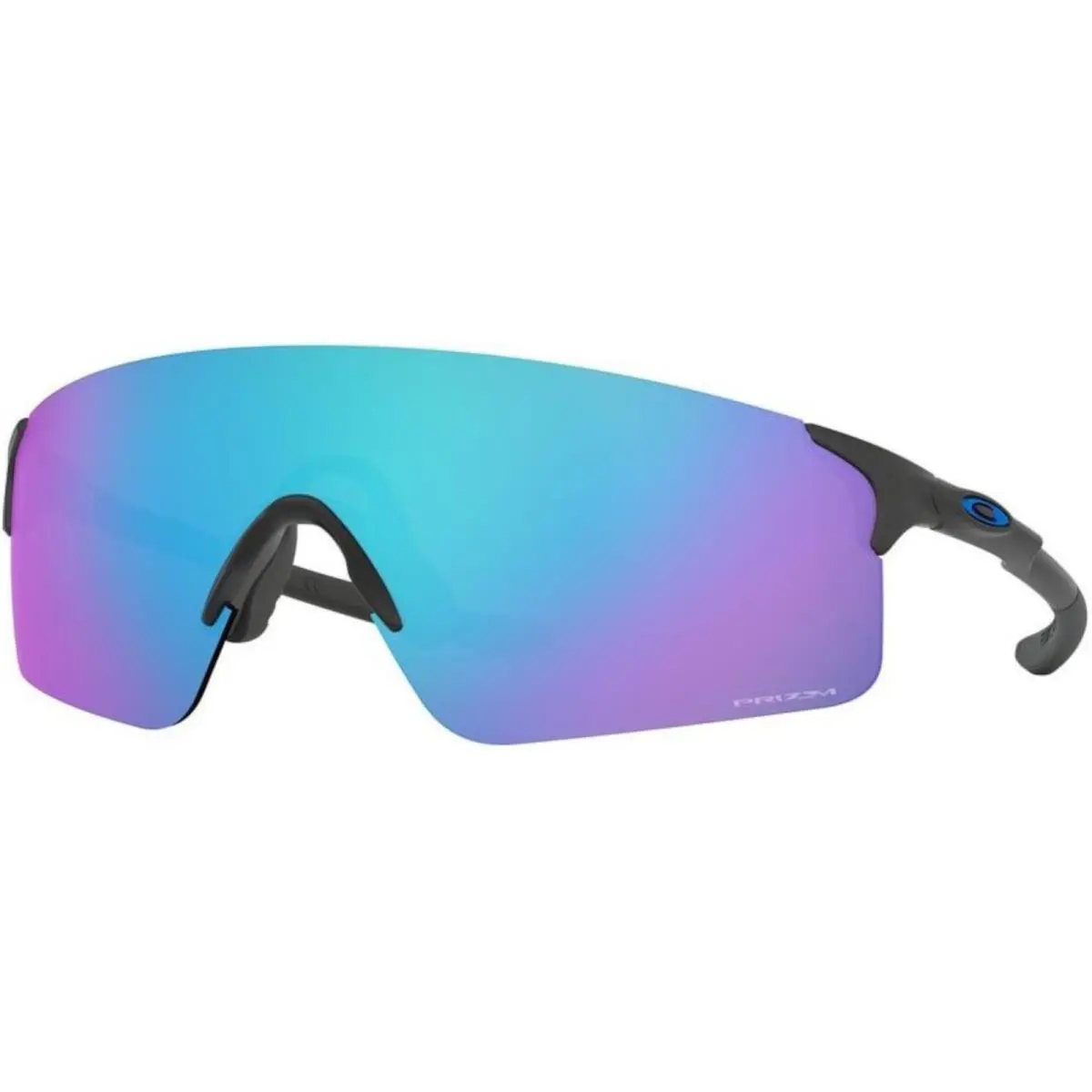 Oakley Men`s Evzero Blades Steel/prizm Sapphire Iridium One Size Sunglasses - Frame: Black, Lens: Blue