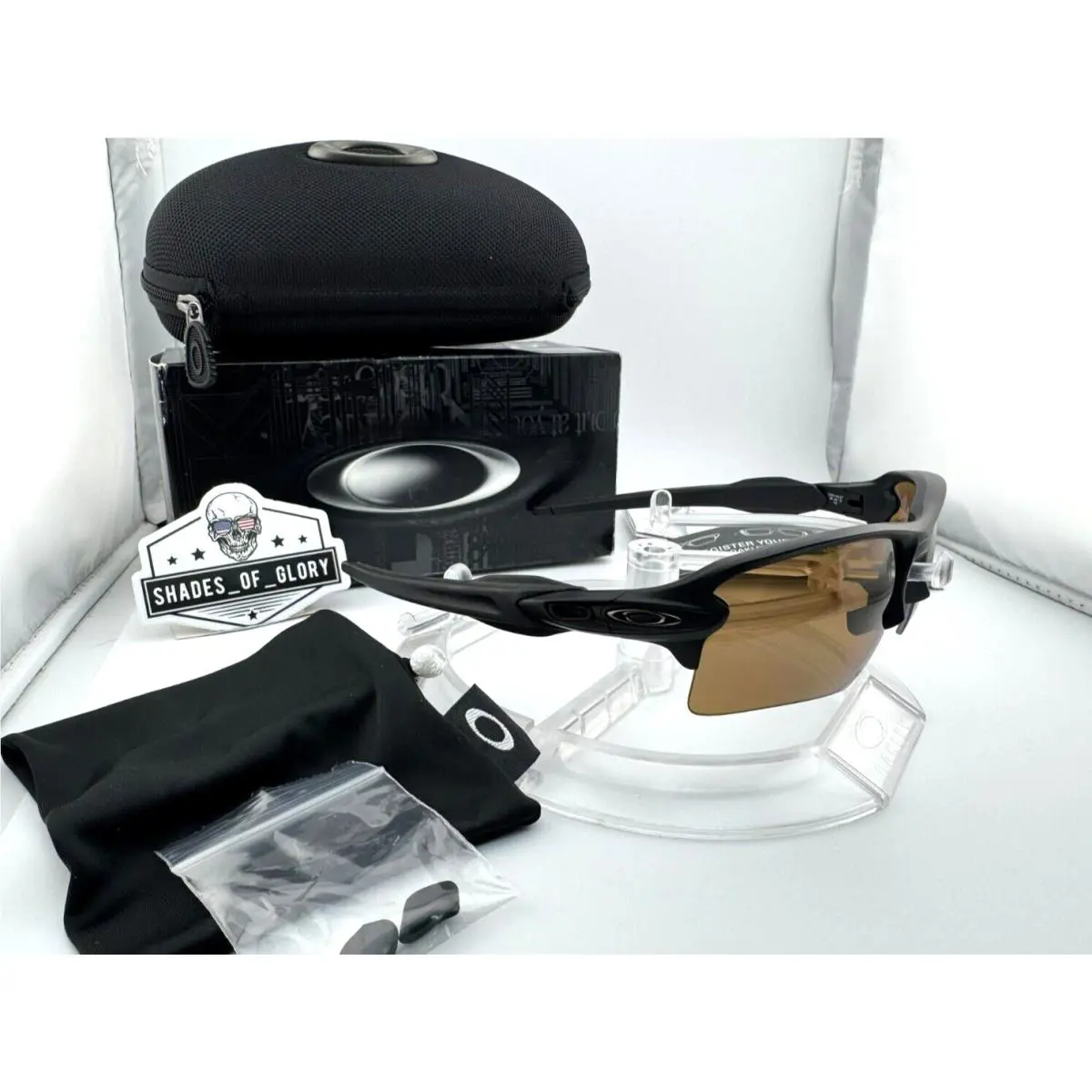 Oakley Flak 2.0 XL Matte Black Bronze Polarized Sunglasses OO9188-07