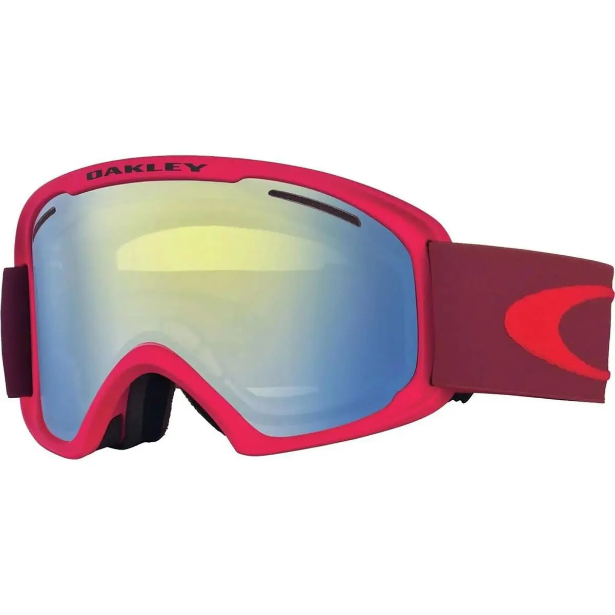 Adult O2 XL Snow Red Rhone/high Intensity Yellow One Size Goggles by Oakley