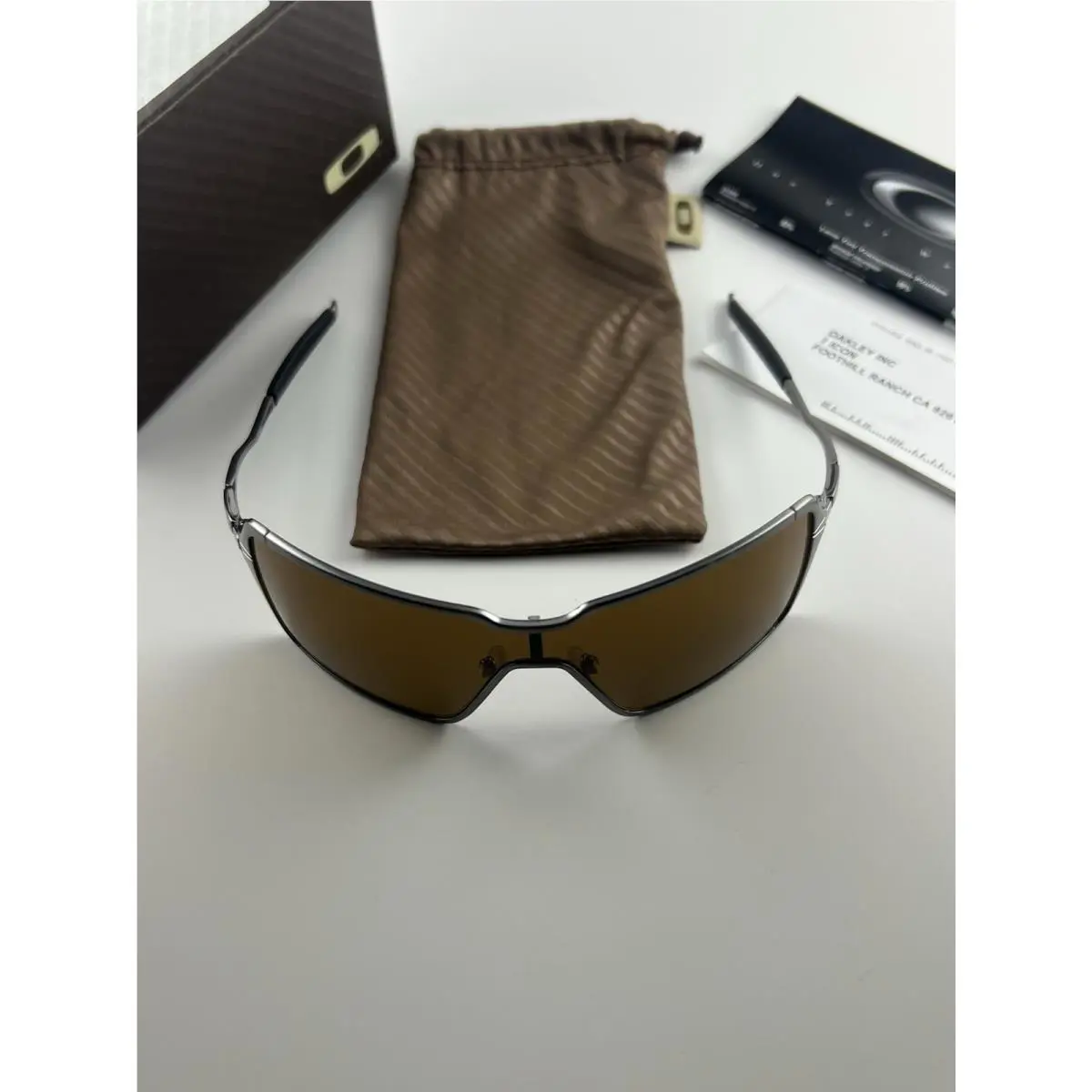 Probation Brushed Chrome Frame Dark Bronze Lens+box OO4041-04 Inmate by Oakley