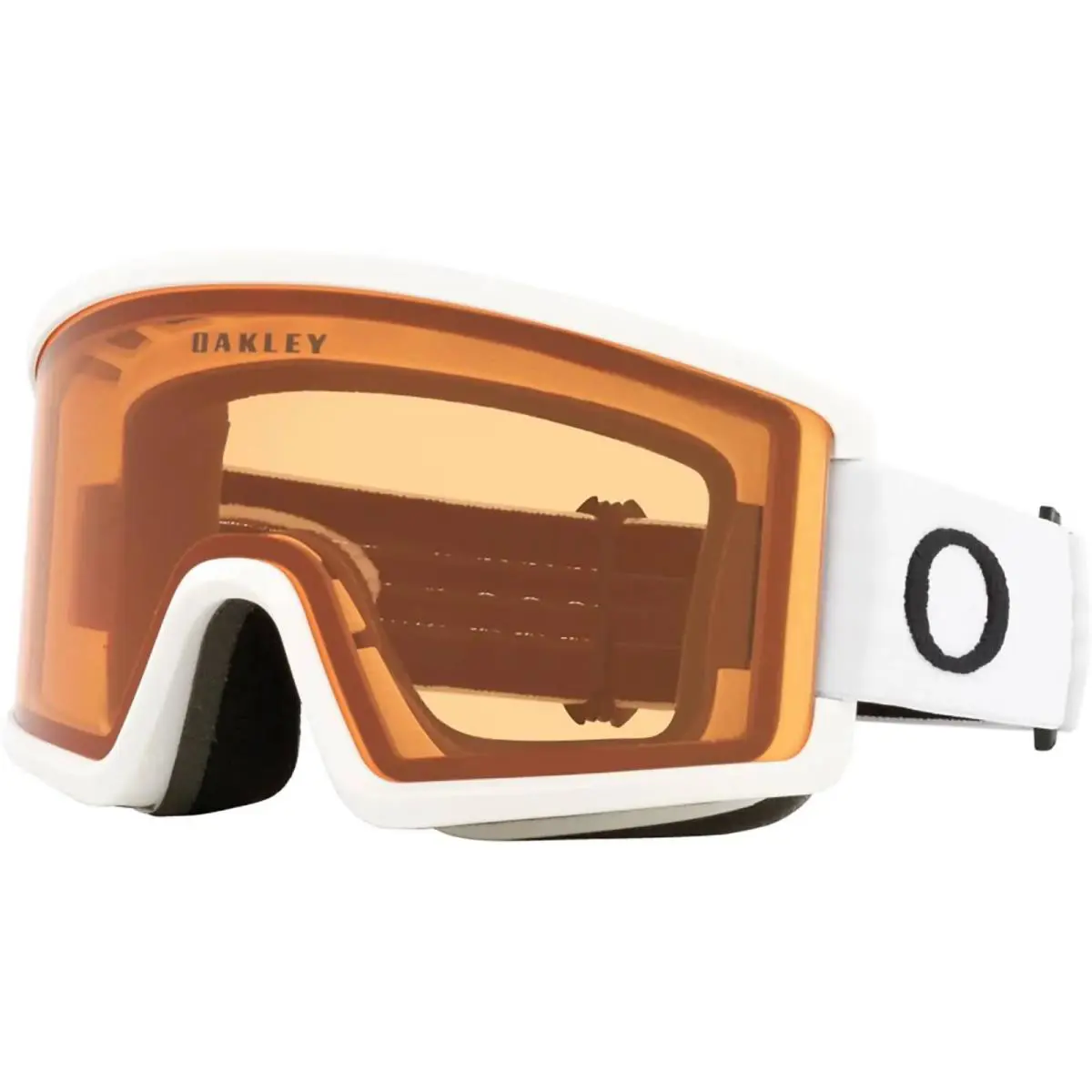 Adult Target Line M Snow Matte White/persimmon One Size Goggles by Oakley