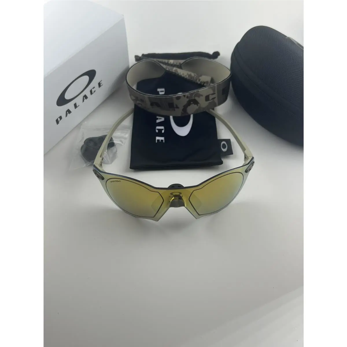 X Palace Skateboards Re Sub Zero Matte Sand Prizm 24K+Box Satisfy Running by Oakley