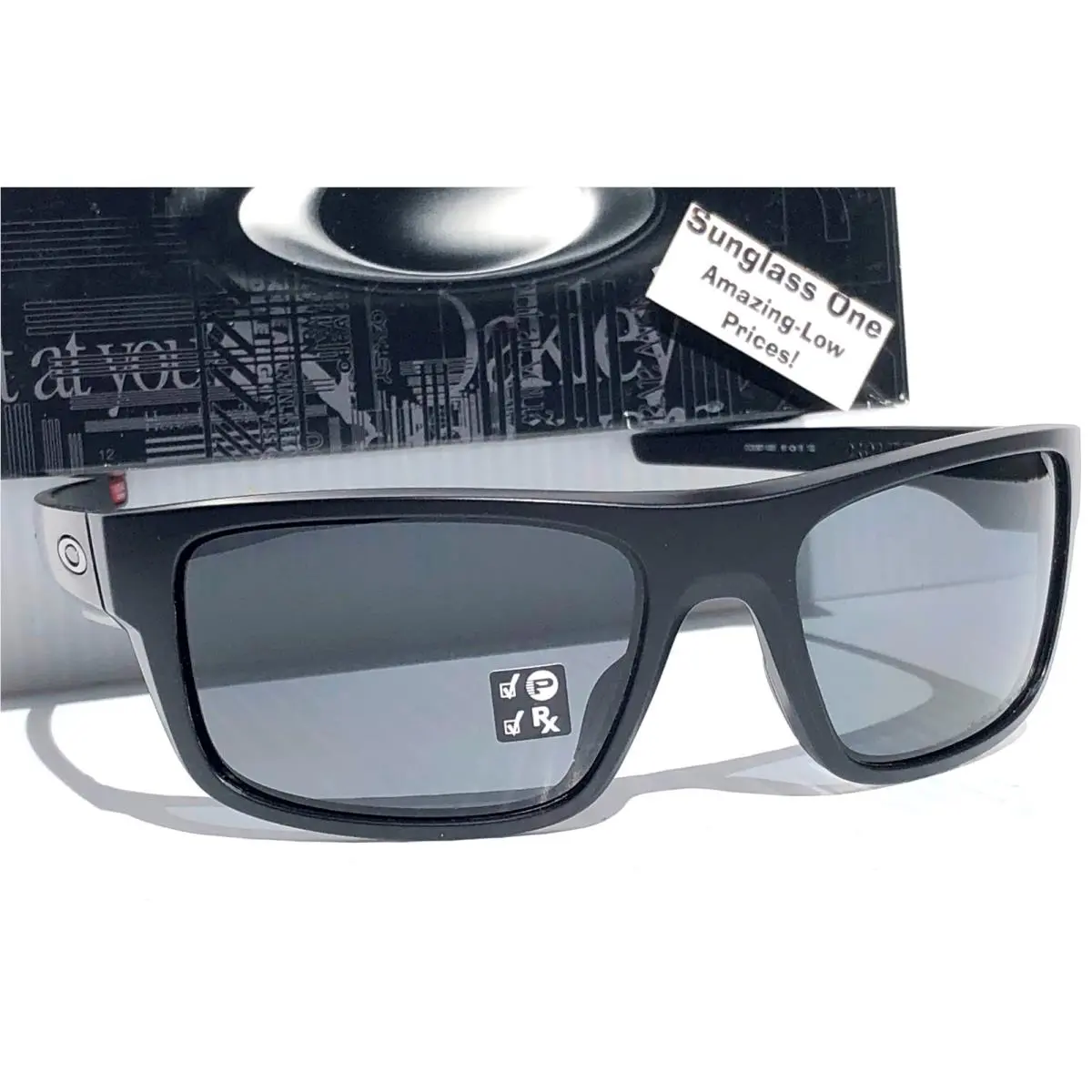 Oakley Drop Point Matte Black Polarized Grey Lens Sunglass 9367-10
