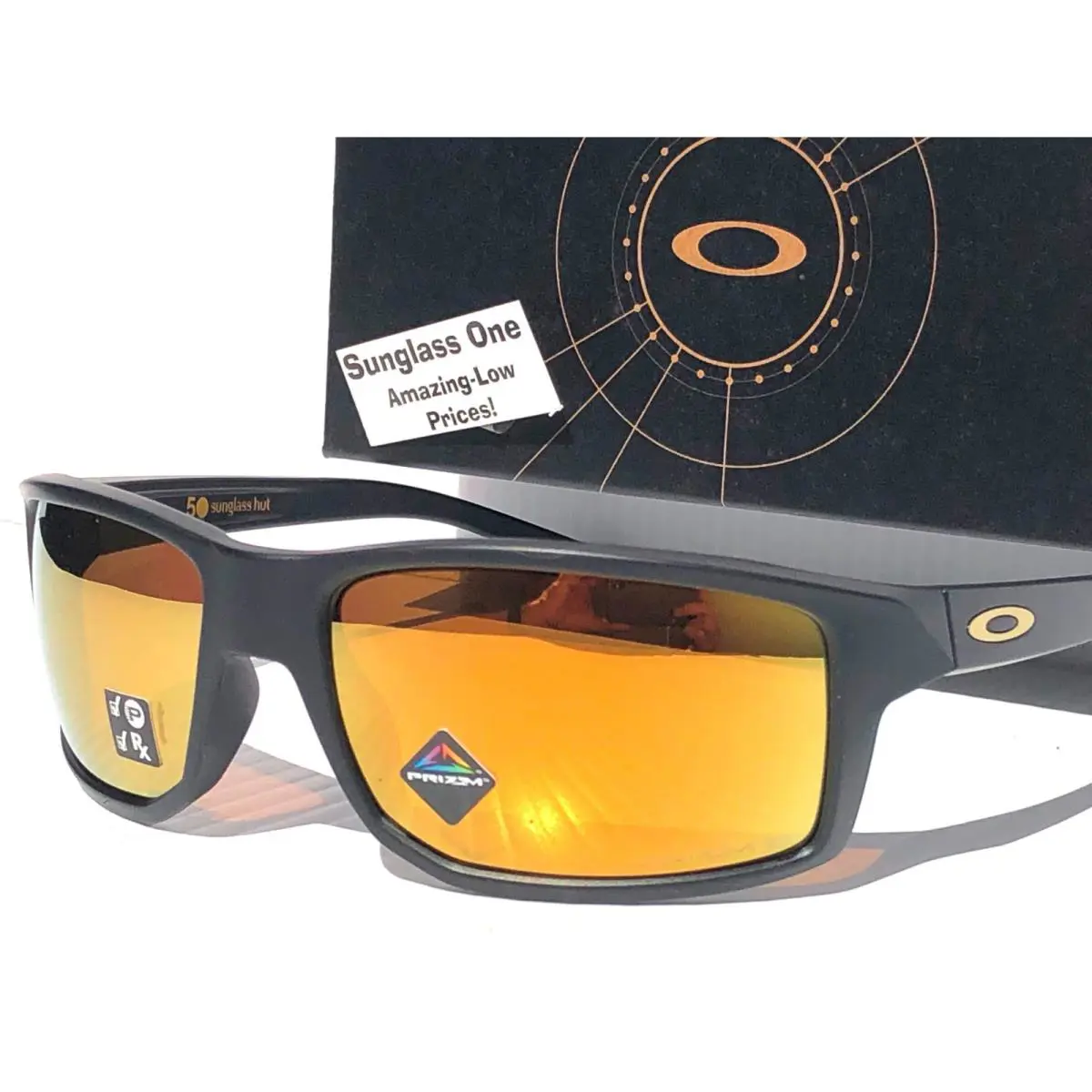 Gibston Matte Black Prizm Polarized 24K Gold Lens Sunglass 9449-20 by Oakley