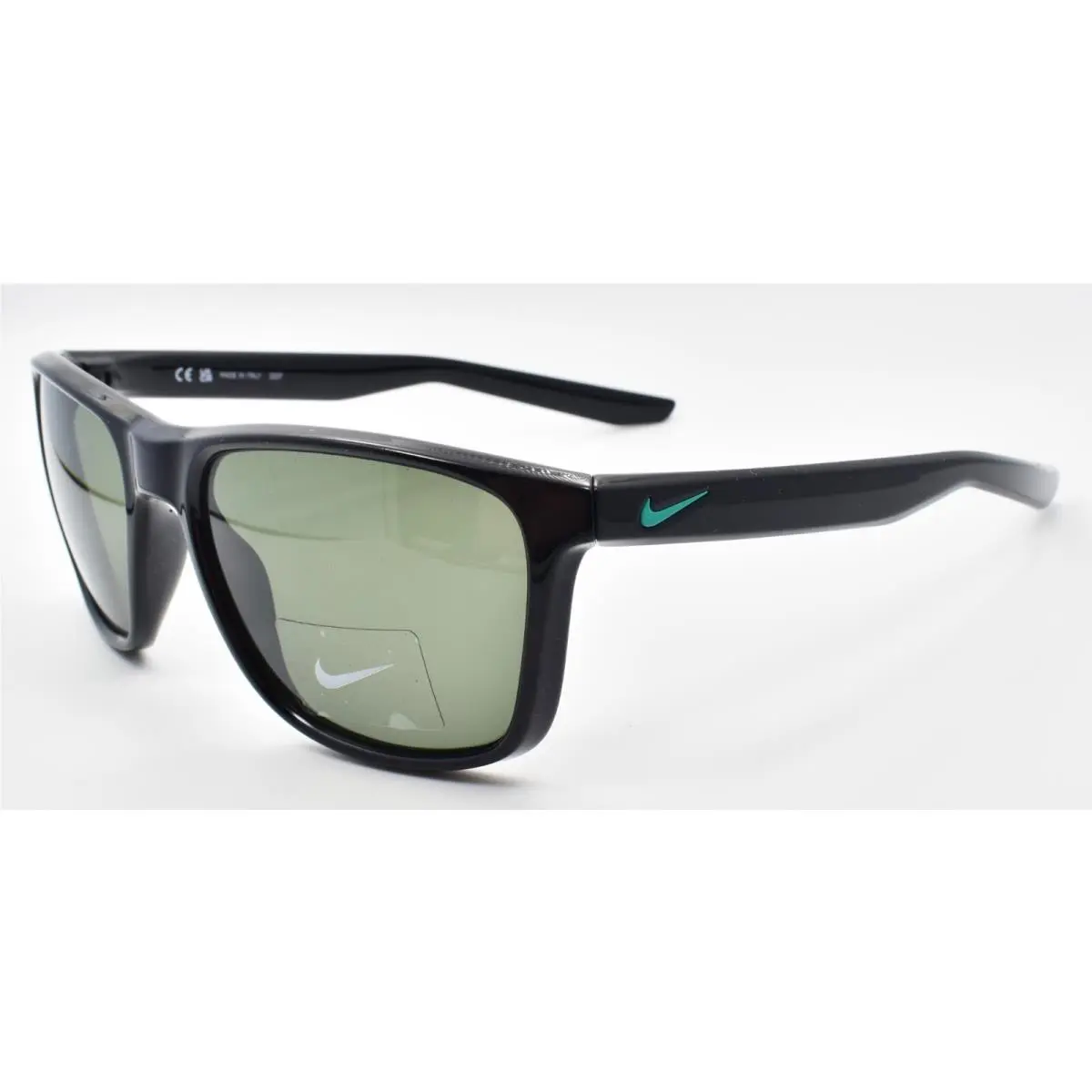 Nike Essential Endeavor EV1122 011 Sunglasses Black / Neptune Green Lens Italy