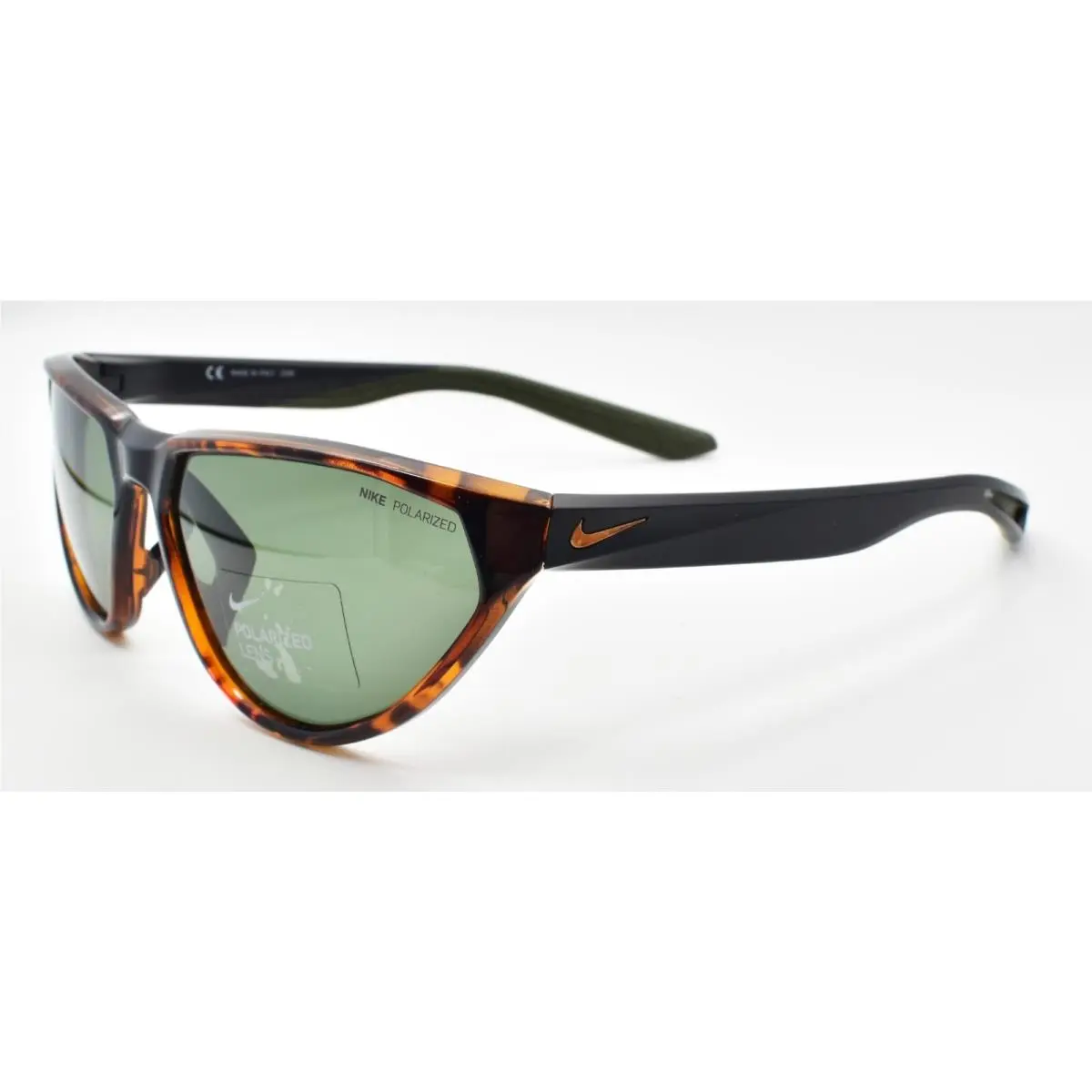 Nike Maverick Fierce P DM0080 221 Women`s Sunglasses Tortoise / Green Polarized