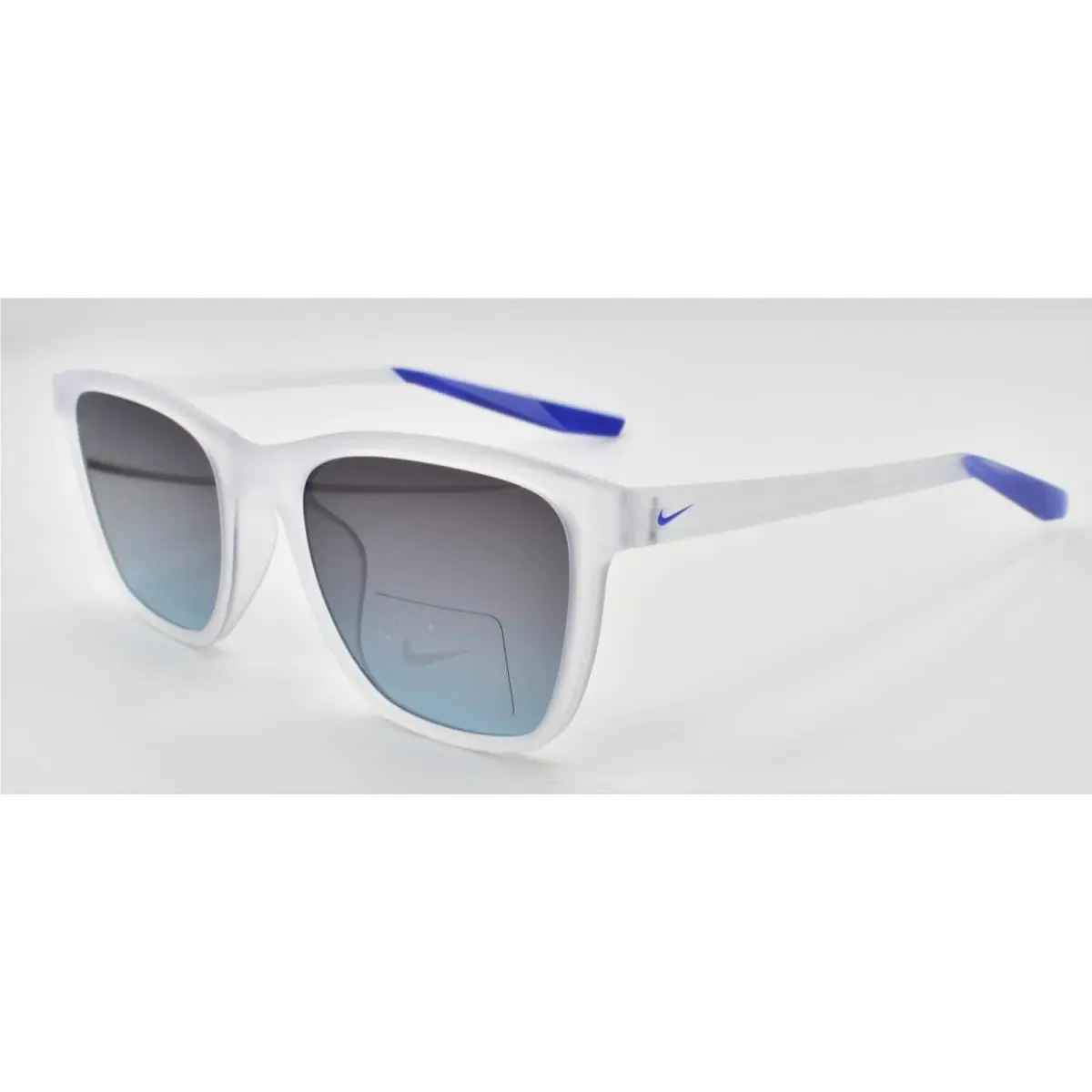 Nike Stint CT8176 913 Sunglasses Matte Clear / Smoke Blue Gradient Lens