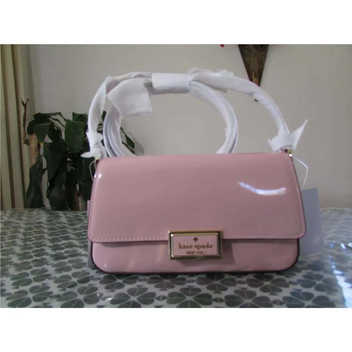 Reegan Patent Mini Flap Crossbody KM567 Pavement or Tutu Pink Tutu Pink by Kate Spade