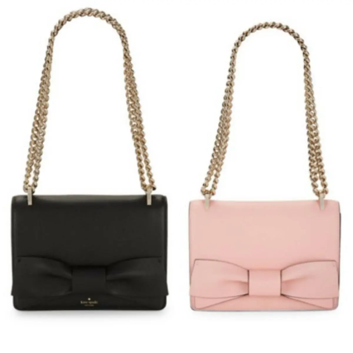 Kate Spade Olive Drive Marci Bow Leather Chain Shoulder Bag PXRU8442