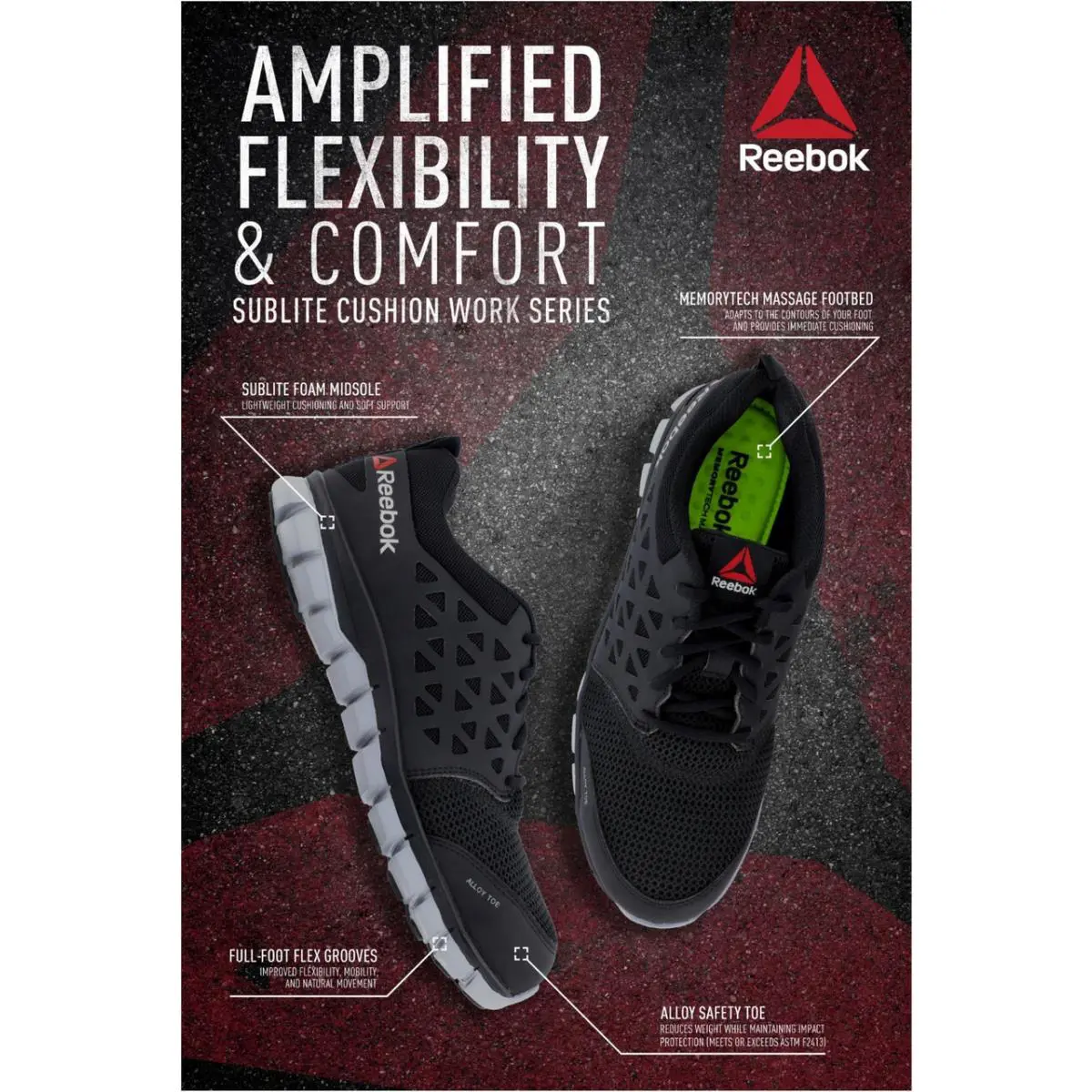 Reebok shoes - Reebok Sublite Cushion Work - Sublite Cushion Work - RB4041 - Black 14
