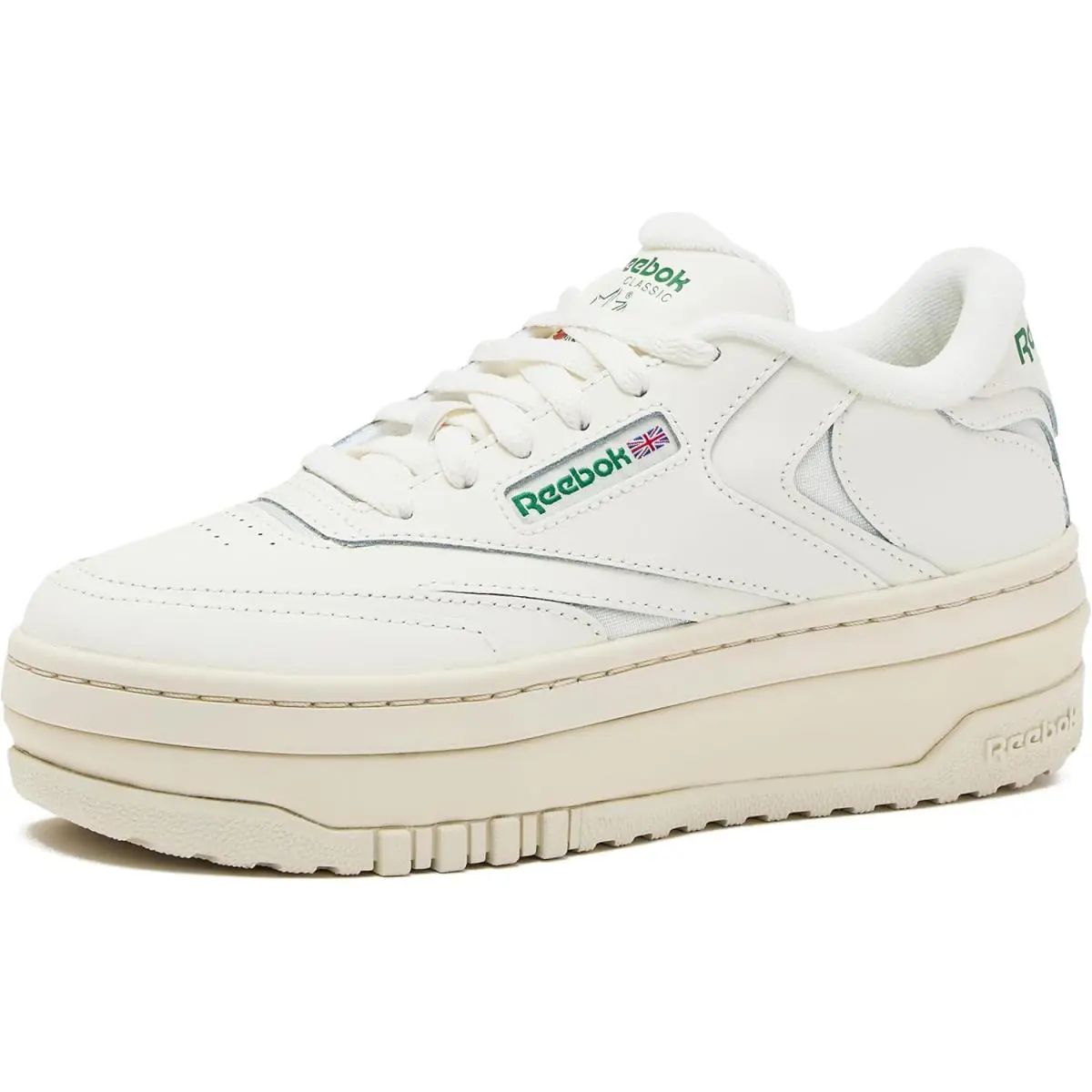 Reebok Club C Extra Platform Sneakers For Women - White Casual Tennis Women`s Fa
