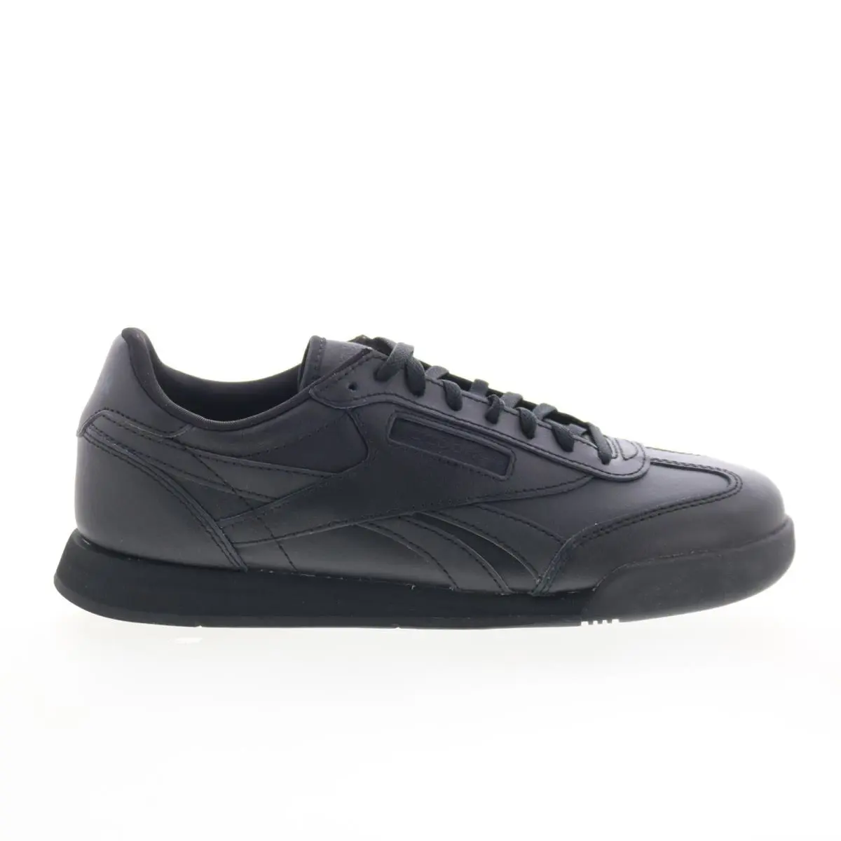 Reebok Campio XT Mens Black Leather Lace Up Lifestyle Sneakers Shoes - Black