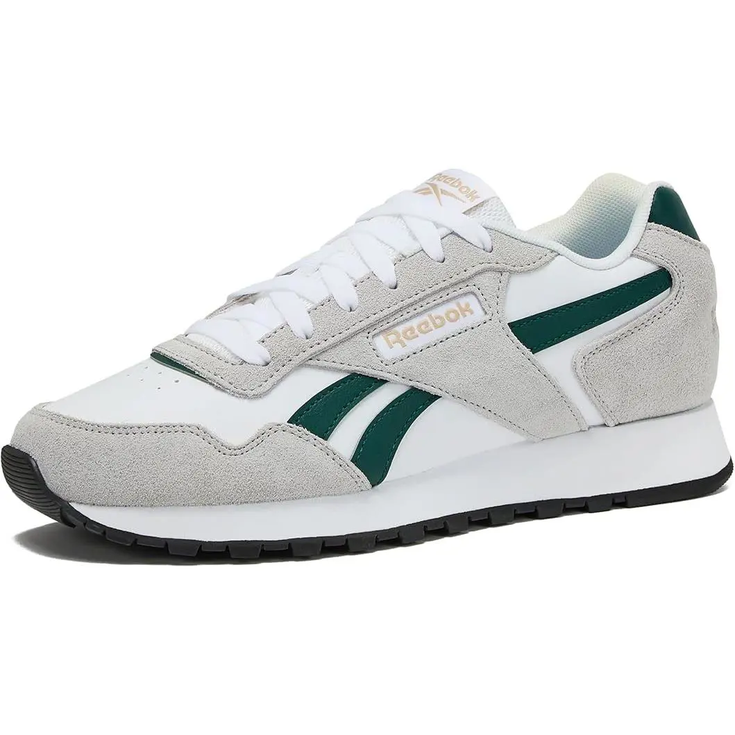 Reebok Men`s Glide Sneakers - White/Collegiate Green/Grey 1
