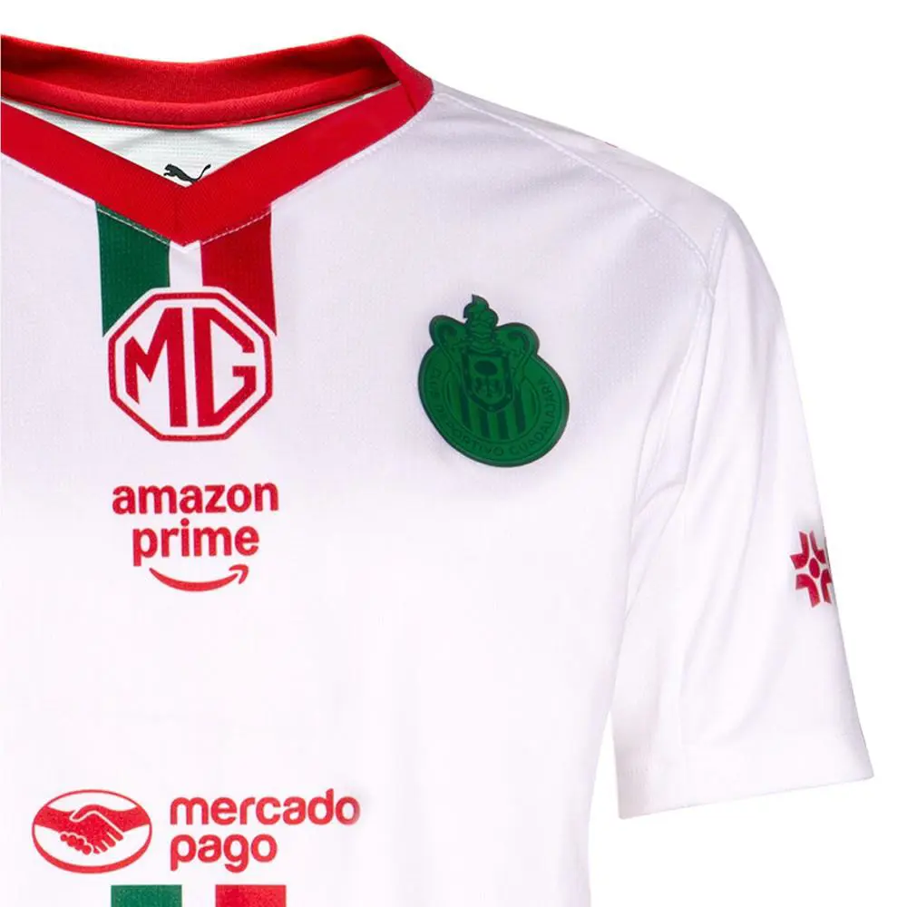Puma clothing - PUMA Chivas Away Replica 2526 Crew Neck Short Sleeve Soccer Jerse - 71358101 - White 3
