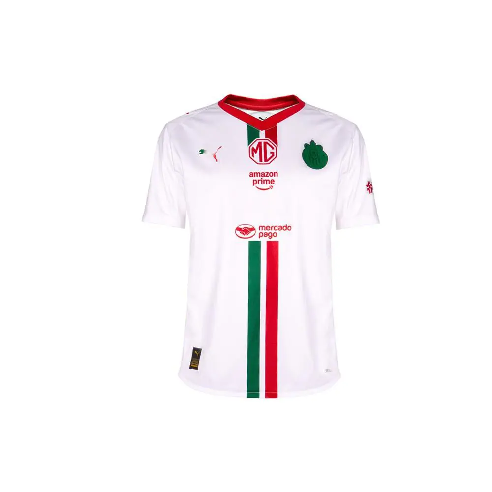 Puma clothing - PUMA Chivas Away Replica 2526 Crew Neck Short Sleeve Soccer Jerse - 71358101 - White 4