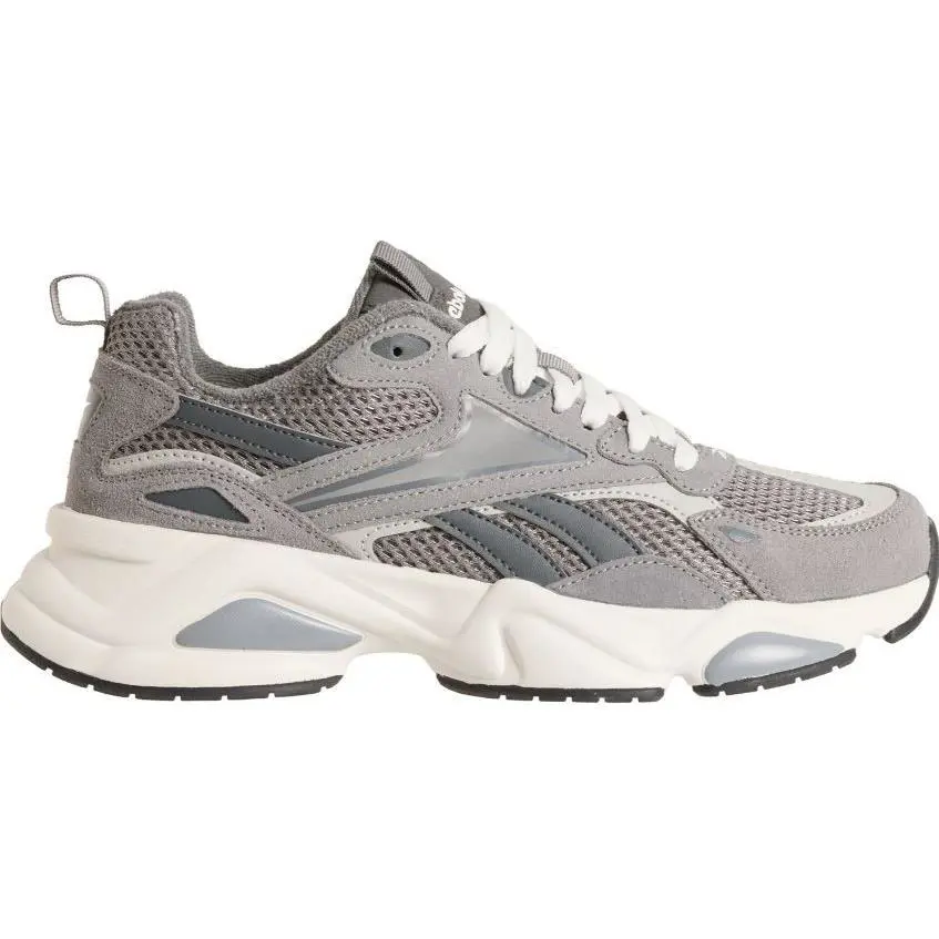 Men`s Reebok Charge Sneakers Leather Suede Pure Grey - Grey2/Grey4/Vector Red