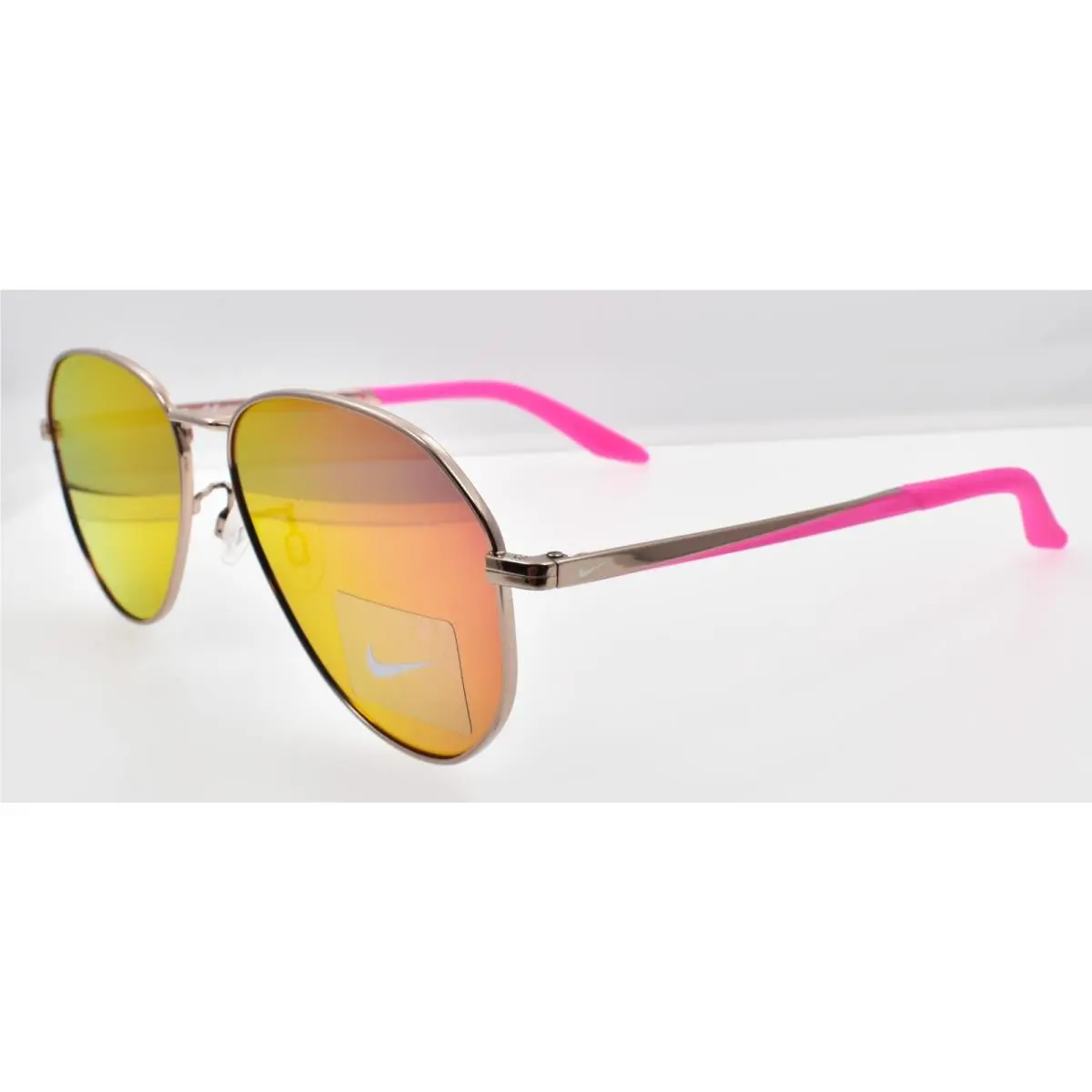 Nike Ascendant CT7863 605 Sunglasses Aviator Rose Gold / Crimson Mirror