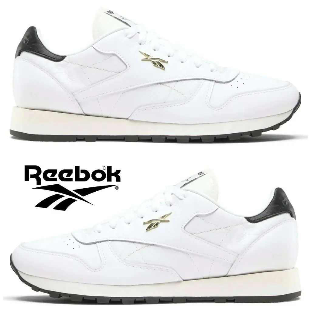 Reebok shoes - Reebok Classic Leather - Classic Leather - White, Manufacturer: White/Black/Chalk 32