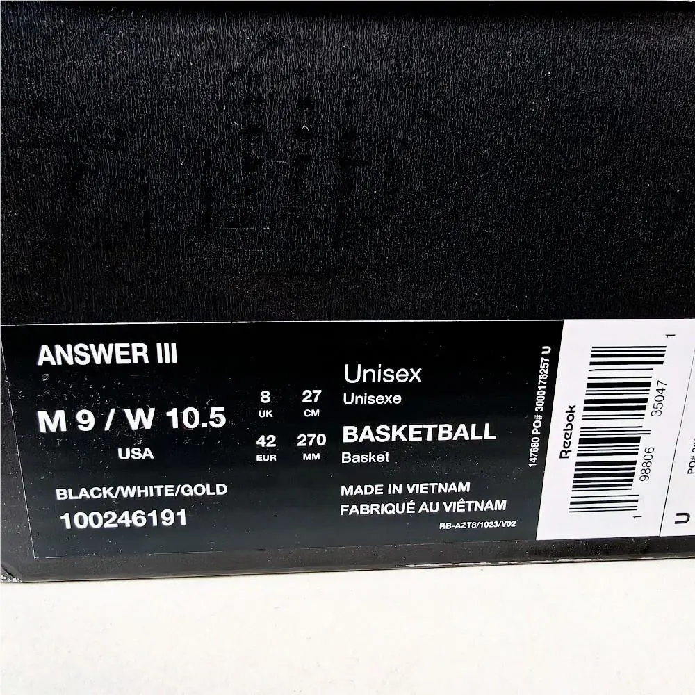 Reebok shoes - Reebok Answer 3 - Answer - 100246191 - Black 0