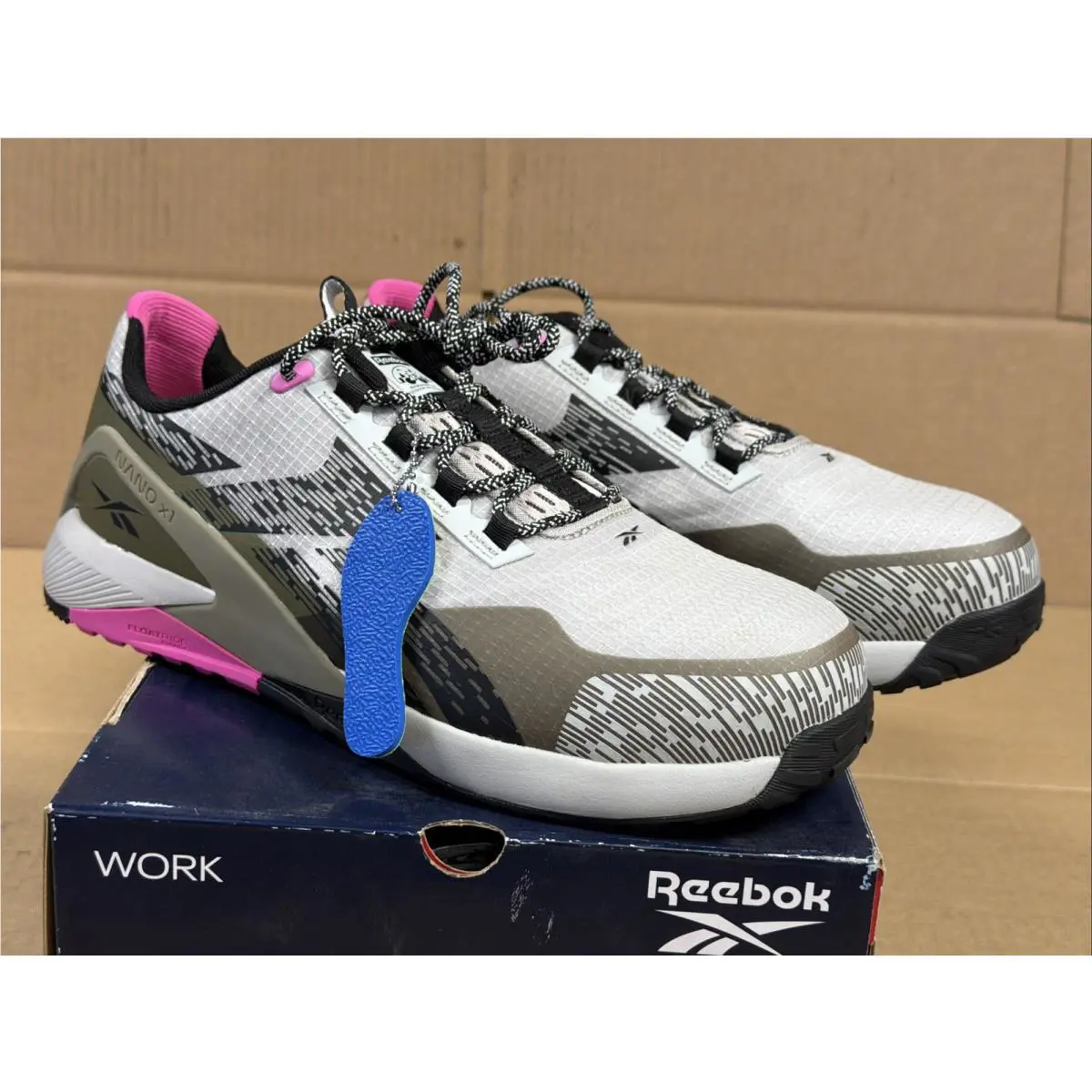 Reebok shoes - Nano X1 Adventure Work - Nano Adventure Work - RB383 - Silver, Army Green, and Pink 1