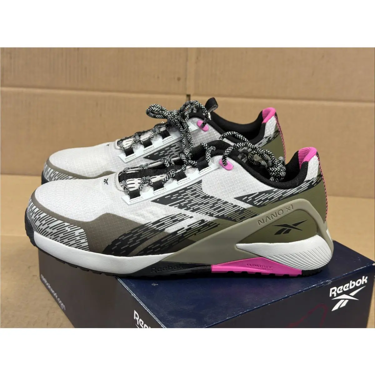 Reebok shoes - Nano X1 Adventure Work - Nano Adventure Work - RB383 - Silver, Army Green, and Pink 4