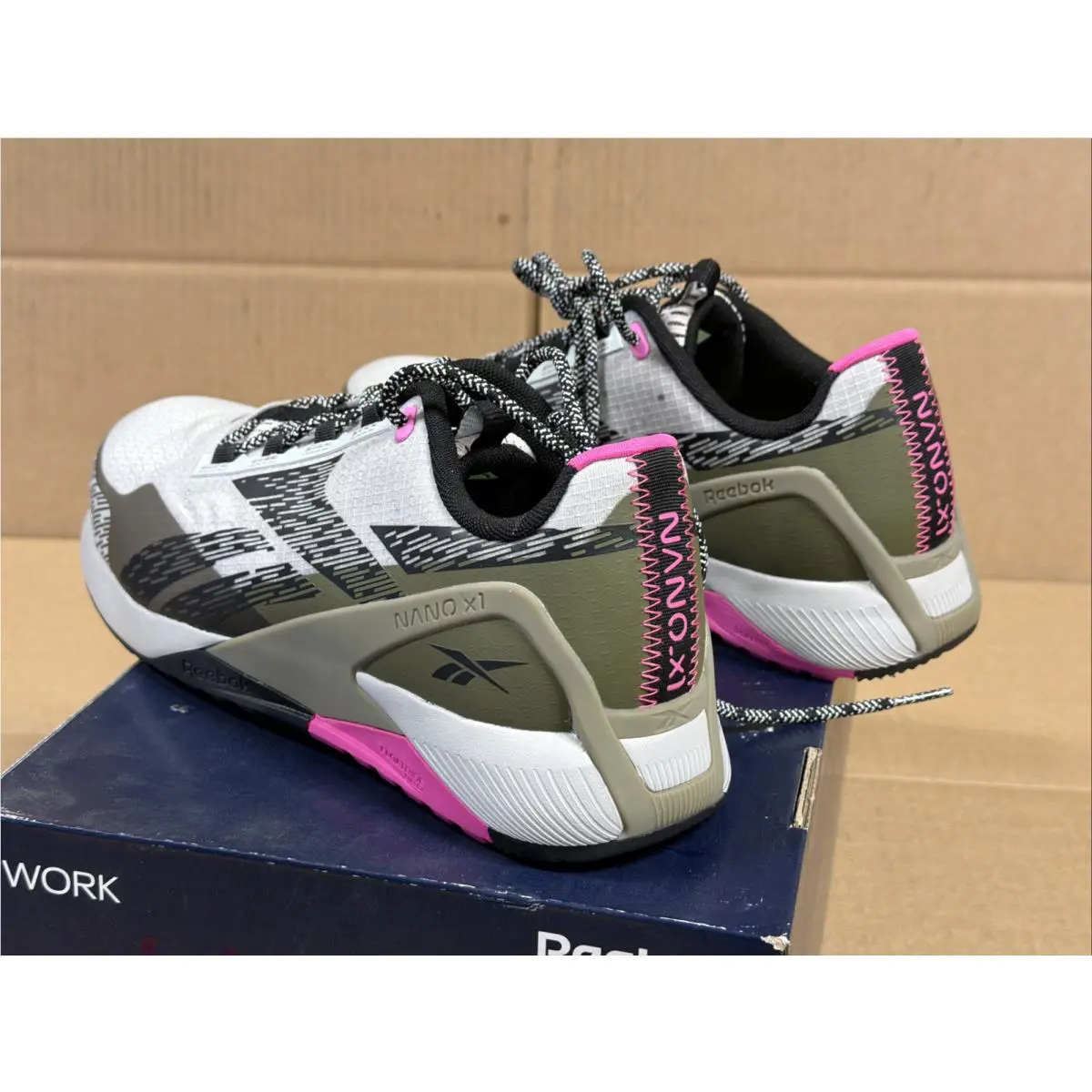 Reebok shoes - Nano X1 Adventure Work - Nano Adventure Work - RB383 - Silver, Army Green, and Pink 5