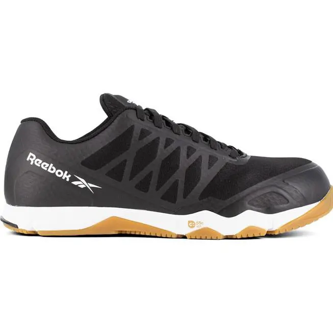 Reebok Speed TR Work Women`s Composite Toe Electrical Hazard Athletic Work Shoe - BLACK WHITE GUM