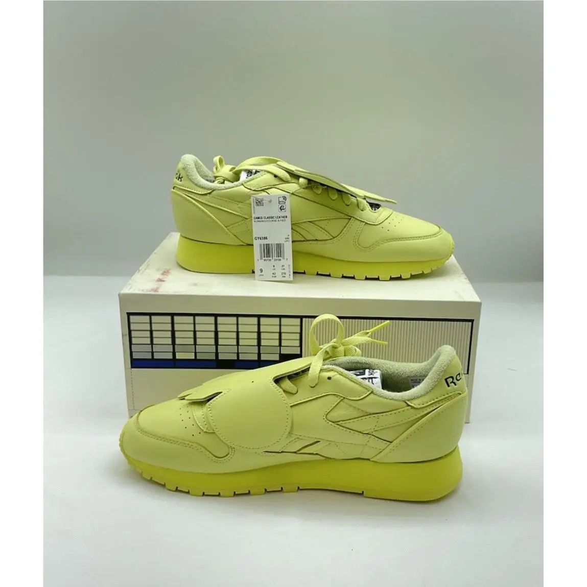 Reebok shoes - Reebok Classic Leather - Classic Leather - GY6386 - Neon Yellow, Manufacturer: Cool Aloe Black (UPC: 195735331007) 3