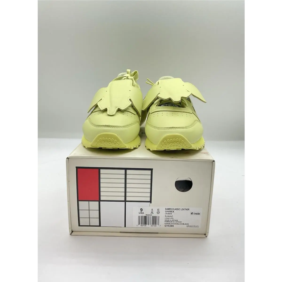 Reebok shoes - Reebok Classic Leather - Classic Leather - GY6386 - Neon Yellow, Manufacturer: Cool Aloe Black (UPC: 195735331007) 5