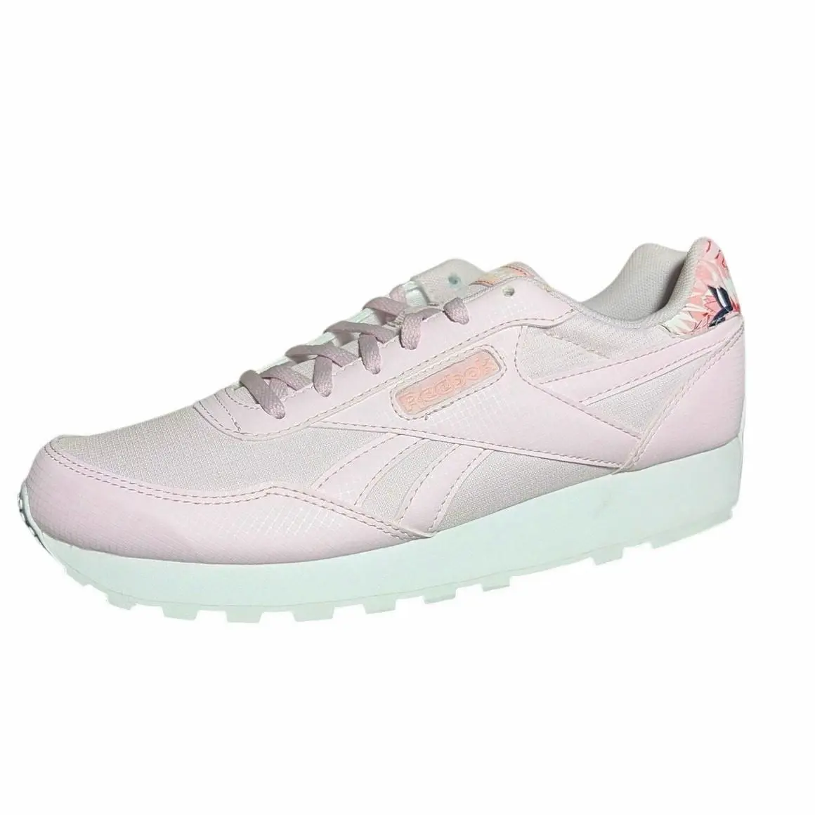 Reebok Rewind Run Women`s Sneaker in Pink Ortholite Comfort Footbed Size 8.5