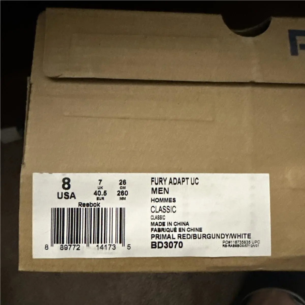 Reebok shoes - Reebok Fury Adapt UC - Fury Adapt - BD3070 - Red 8