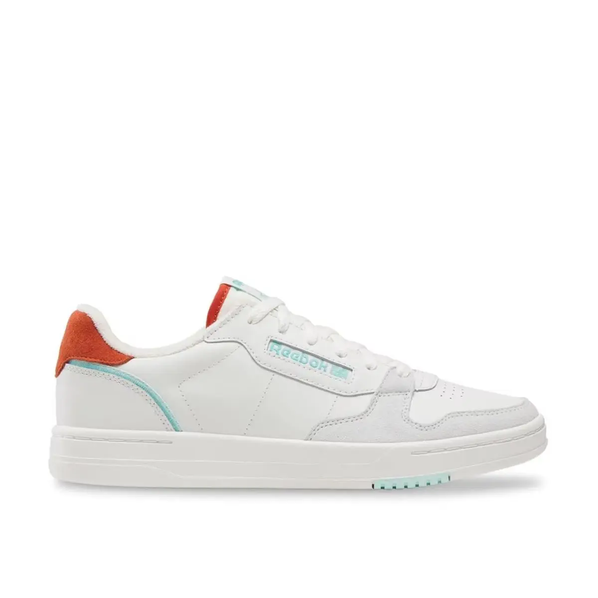 Reebok Unisex Phase Court Sneaker Chalk/hoop Red/ai Aqua 13 Women/ 11.5 Men - Chalk/Hoop Red/Ai Aqua