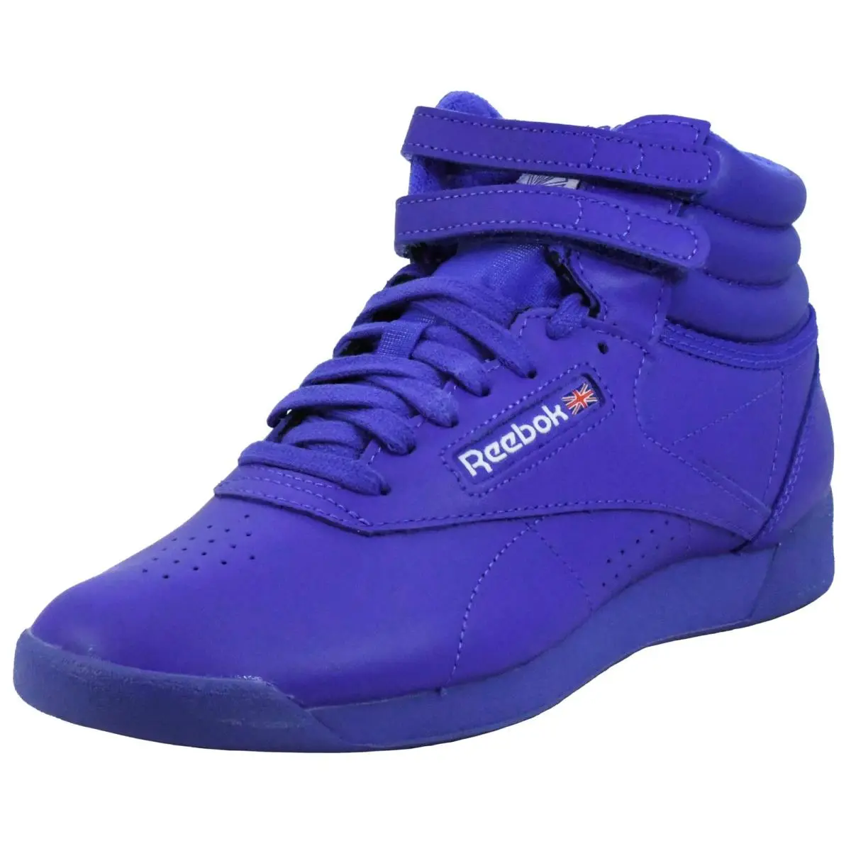Reebok Women`s Freestyle Hi High Top Sneaker Solar Purple Size 7