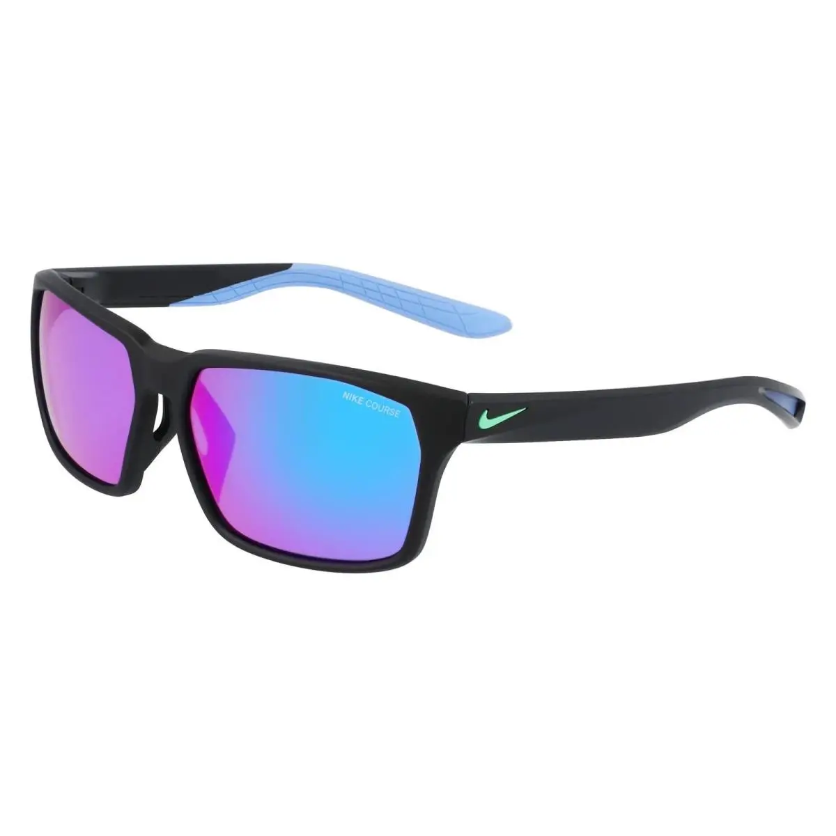 Nike IF2487X Sunglasses 010 Matte Black/turq Mirror 59mm Men