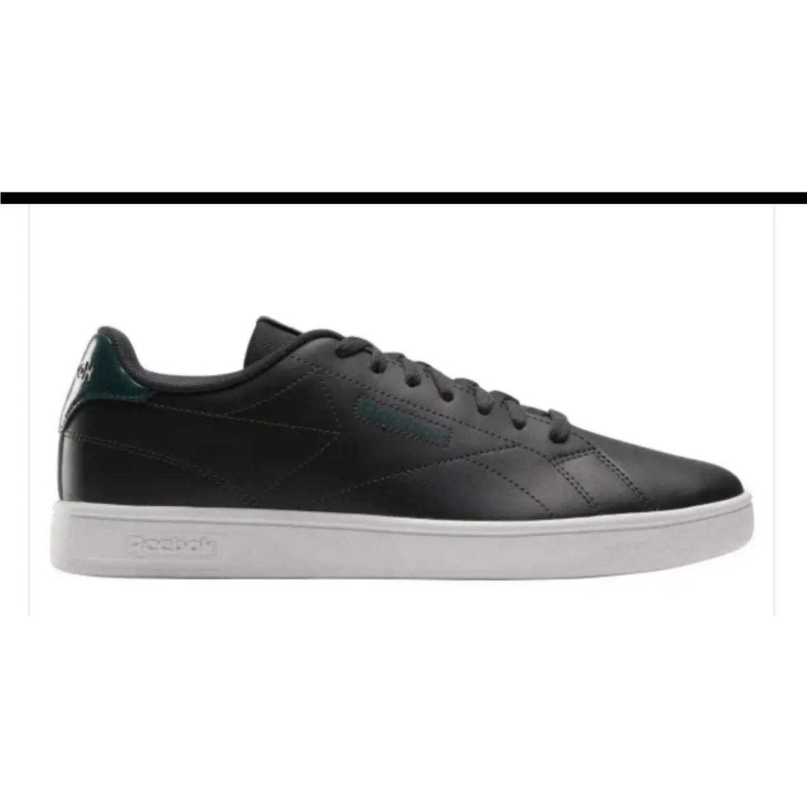 Reebok Men`s Court Sneaker Black Leather Size 8 M US