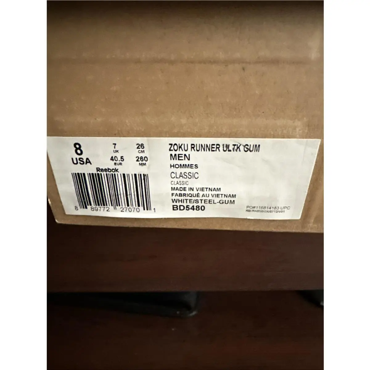 Reebok shoes - Reebok Zoku Runner - Zoku Runner - BD5480 - White/Steel-Gum (UPC: 0889772270701) 5