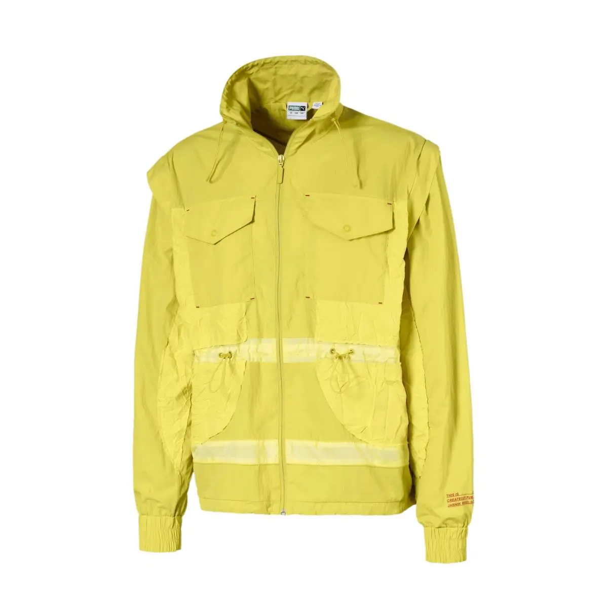 Puma Mens Jacket XL Celery Polyester Graphic Full-zip Utility Sporty Technical