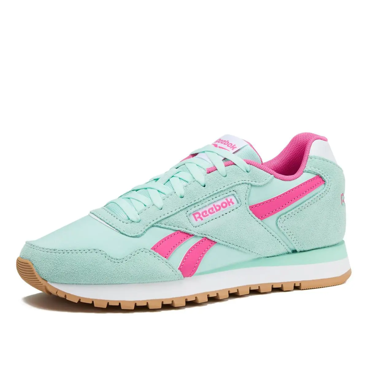 Reebok Glide Sneakers For Women - Black or White Tennis Shoes Size 5 to 11 - Glitch Aqua/True Pink/White