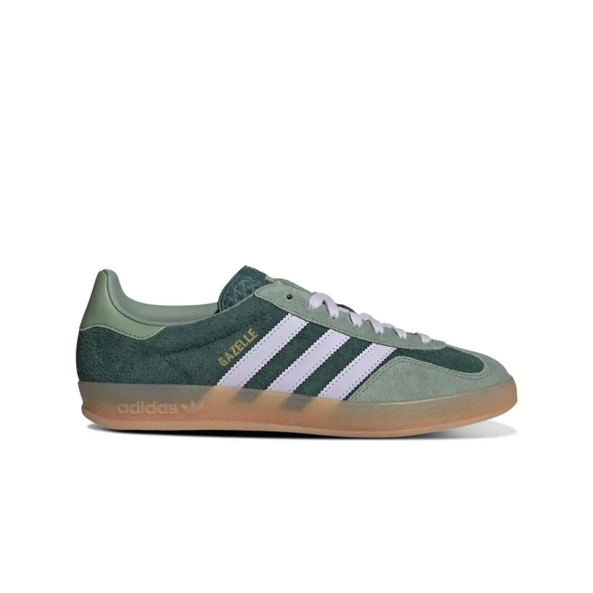 Adidas Mens` Gazelle Indoor Shoes - Mineral Green/silver Dawn - Mineral Green/Silver Dawn
