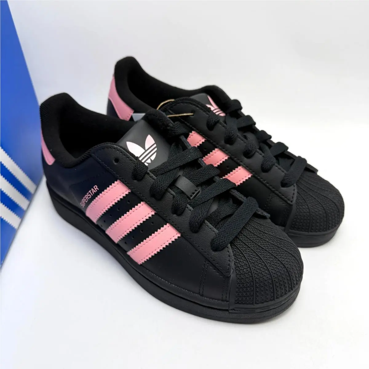 Adidas shoes - Adidas Originals Superstar II Black Glow Pink (GS) - JR9862 - Core Black/Glow Pink/Core Black 9